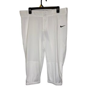 Nike White Cropped Athletic Softball Baseball Pants